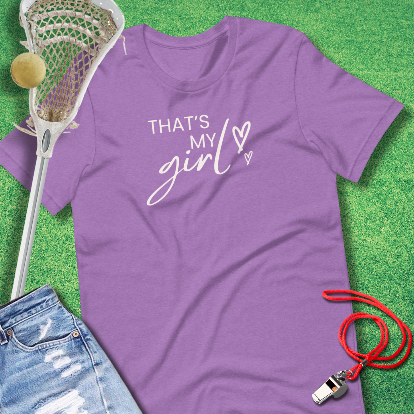 That's My Girl Script T-Shirt in Heather Team Purple - Sideline Parent T-Shirt | Sideline Gods