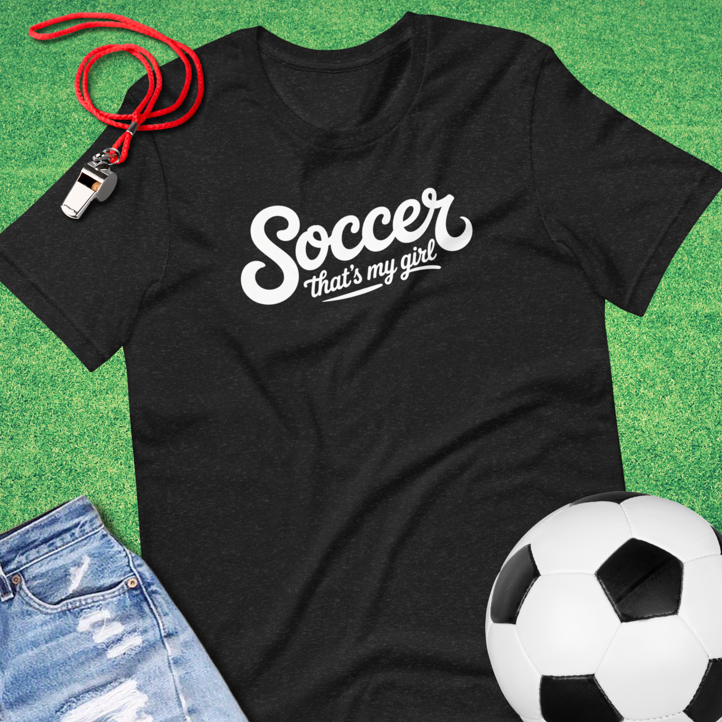 That's My Girl Soccer T-Shirt in Black Heather - Soccer Mom Gift | Sideline Gods