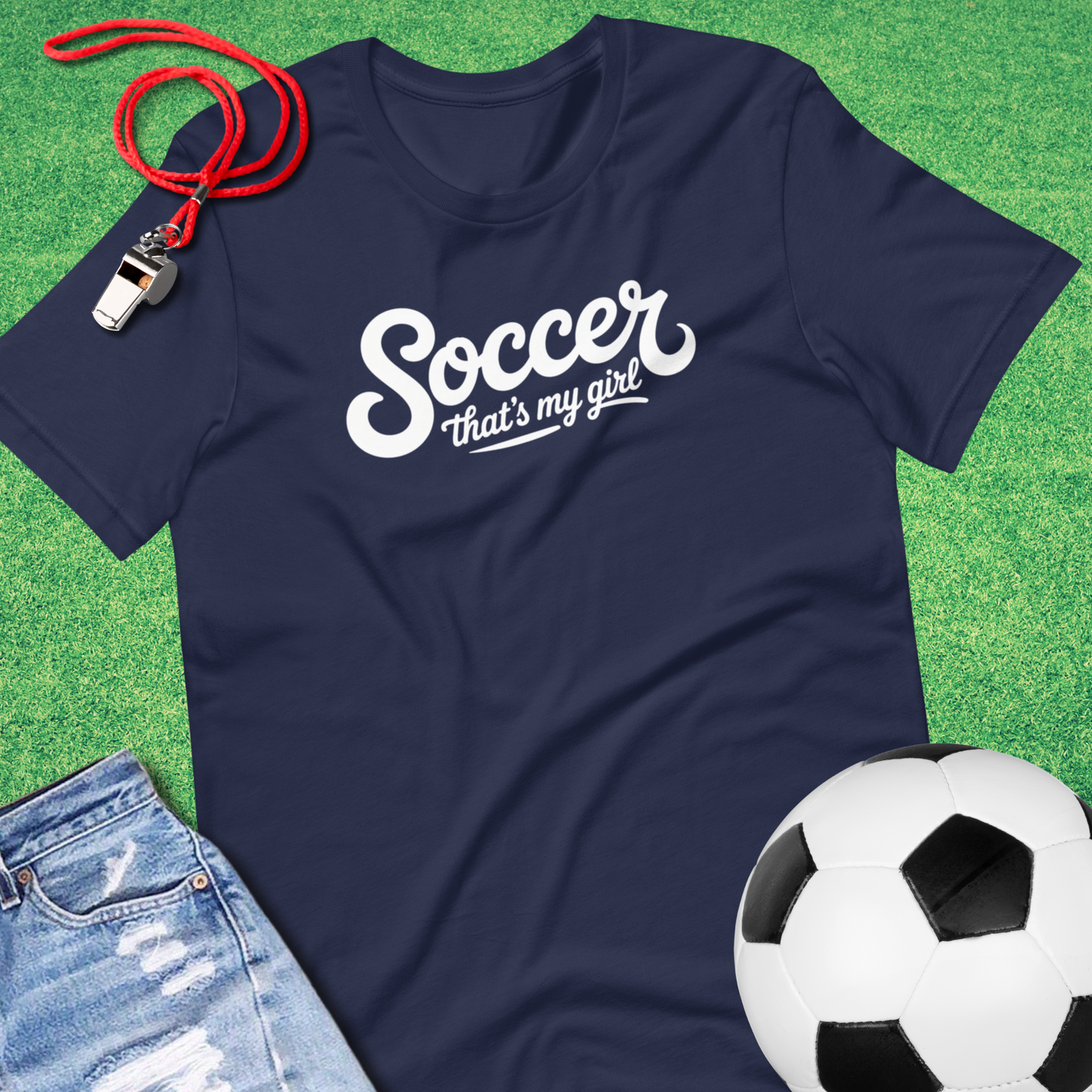 That's My Girl Soccer T-Shirt in Navy - Best Soccer Mom T-Shirt | Sideline Gods