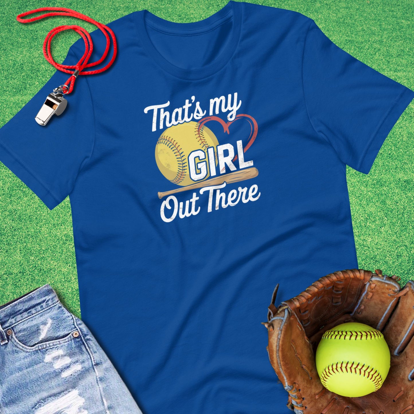 Thats My Girl Softball T-Shirt in True Royal - Softball Tailgating T-Shirt | Sideline Gods