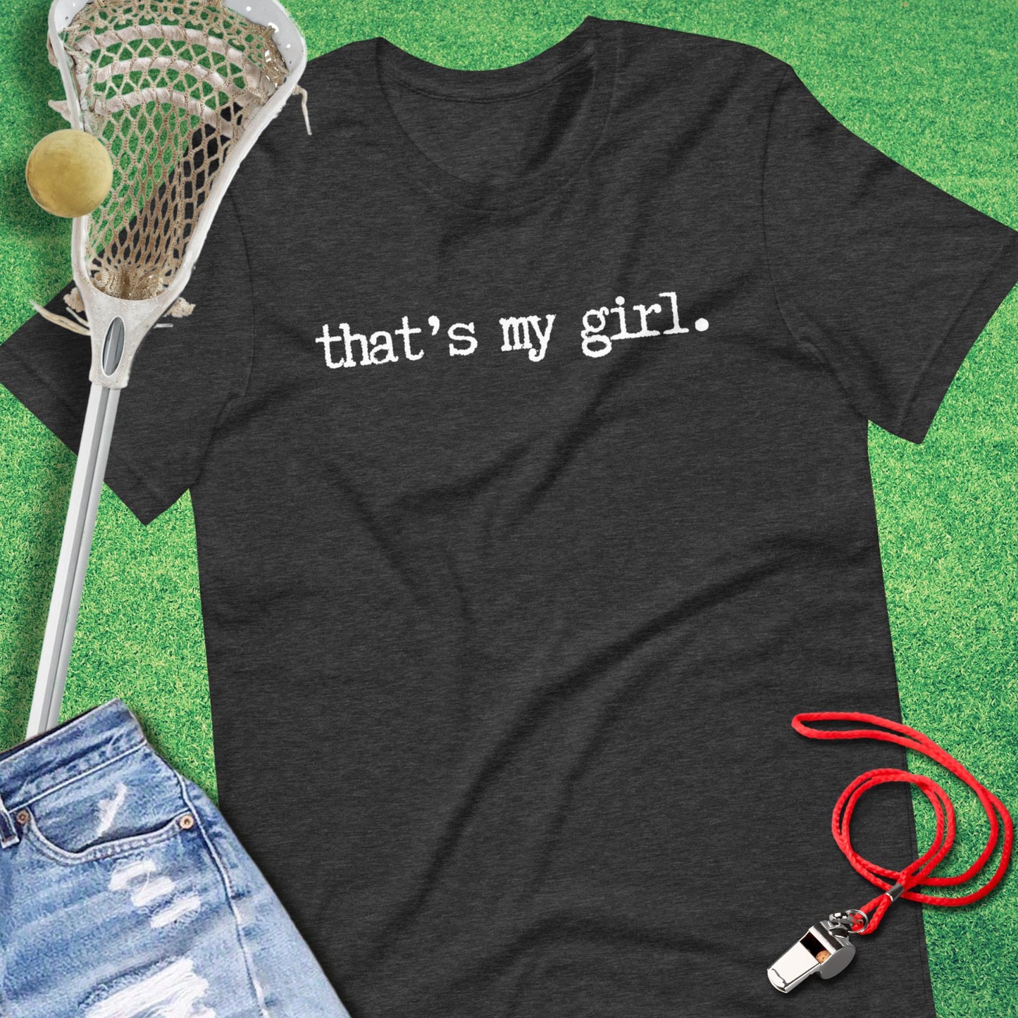 That's My Girl T-Shirt in Dark Grey Heather - Football Parent Tailgating T-Shirt | Sideline Gods