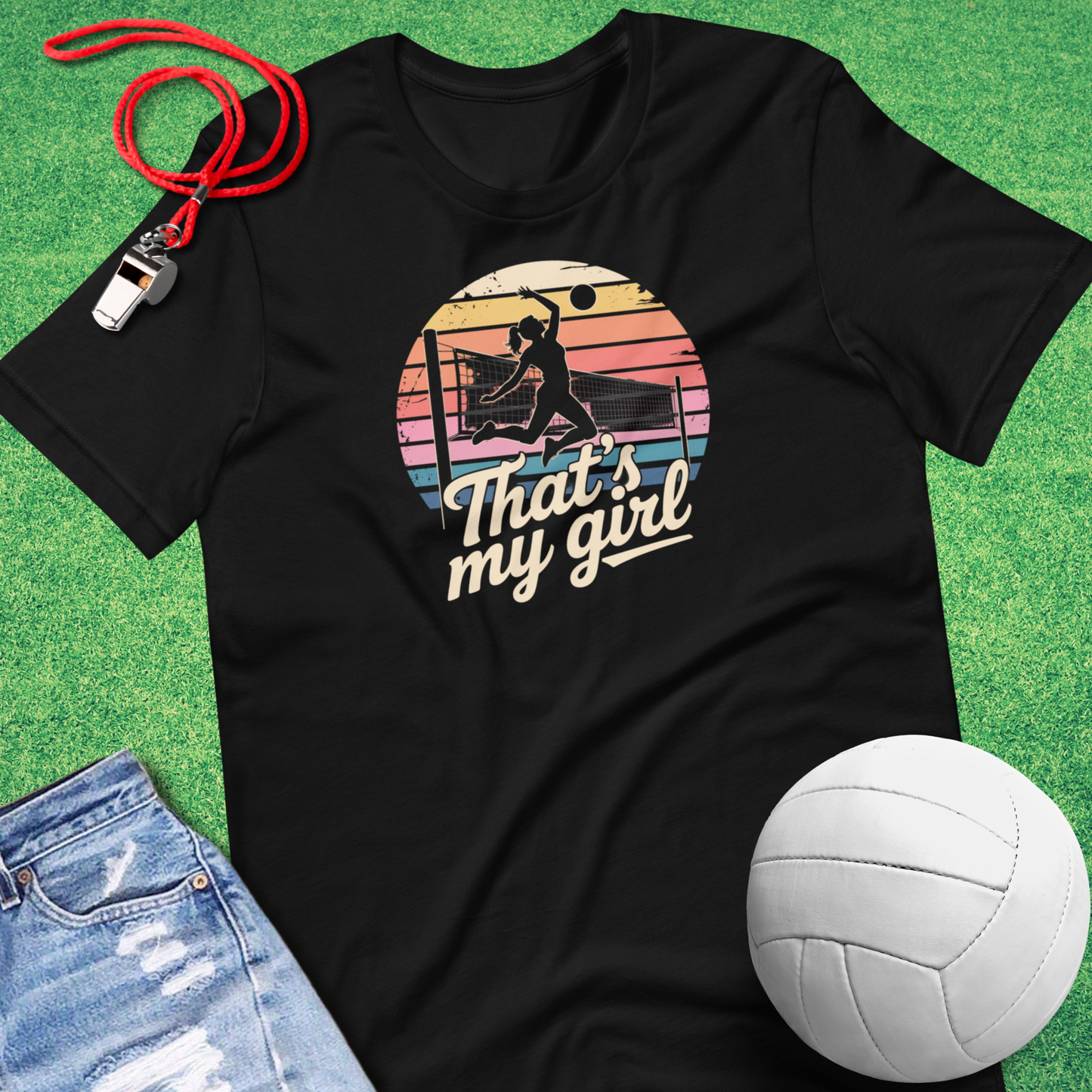 That's My Volleyball Girl T-Shirt in Black - Volleyball Mom Tournament T-Shirt | Sideline Gods