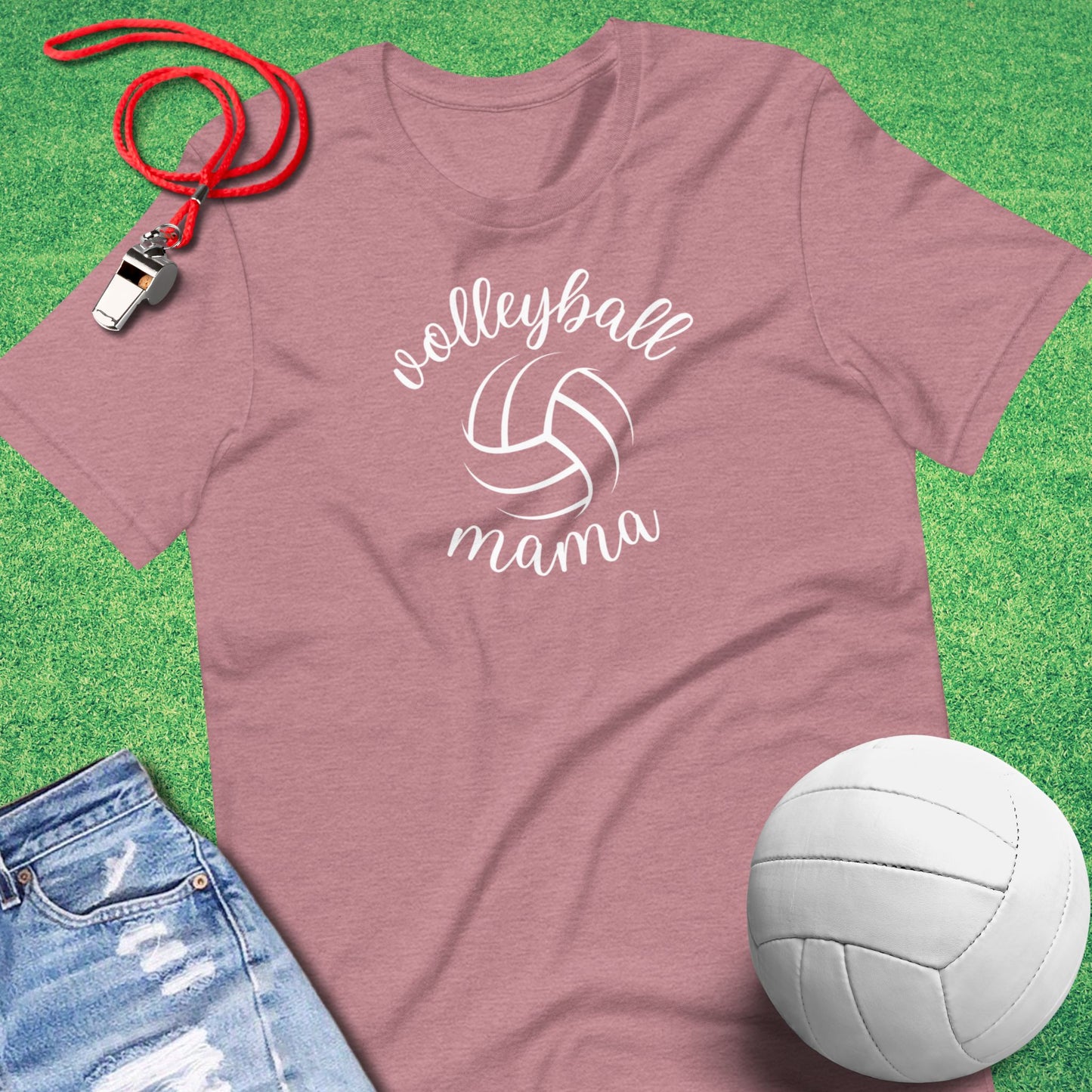 Volleyball Mama T-Shirt in Heather Orchid - Cute Volleyball Mom T-Shirt | Sideline Gods