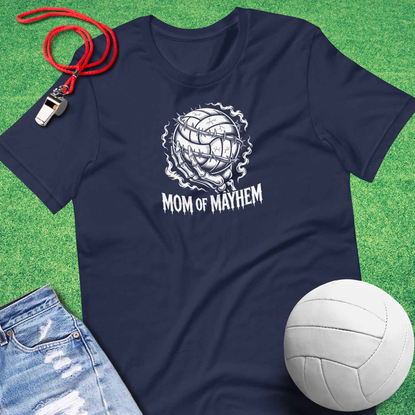 Volleyball Mom Mayhem T-Shirt – game day volleyball mom tee
