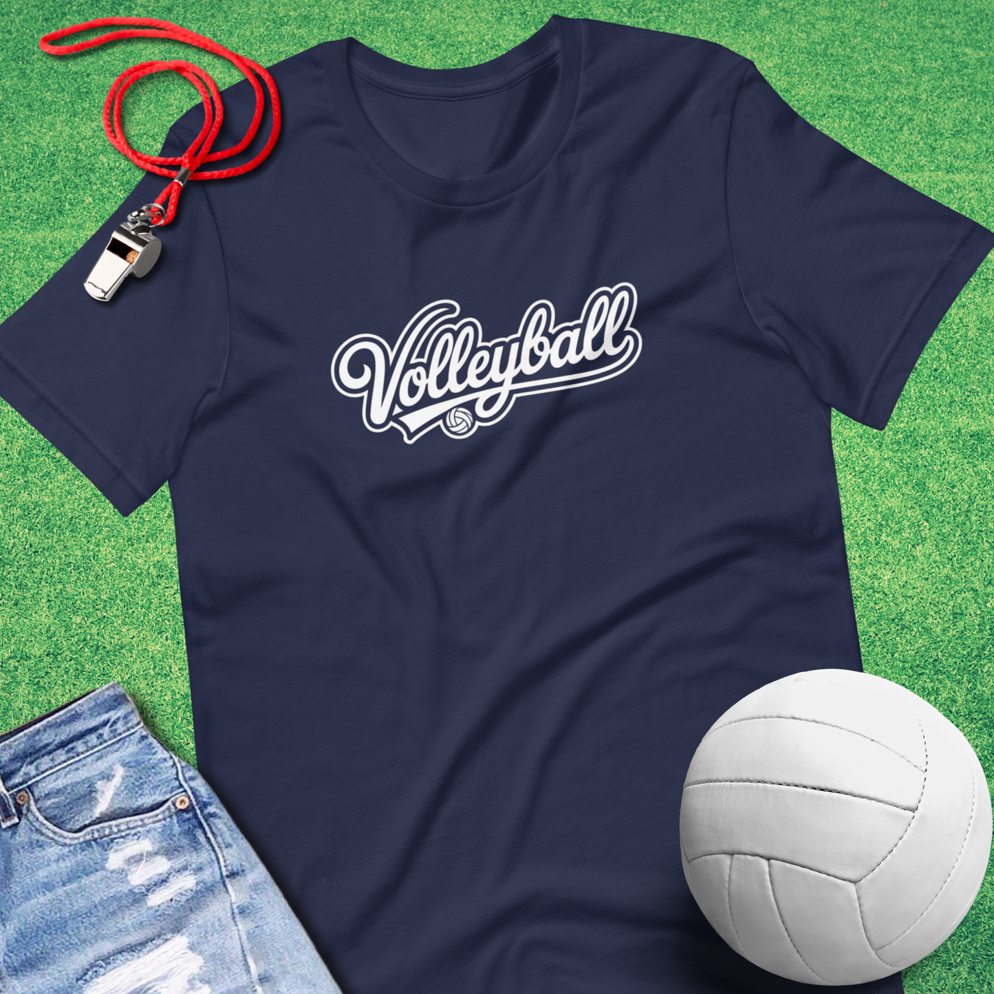 Volleyball T-Shirt in Navy - Classic Volleyball Gear | Sideline Gods