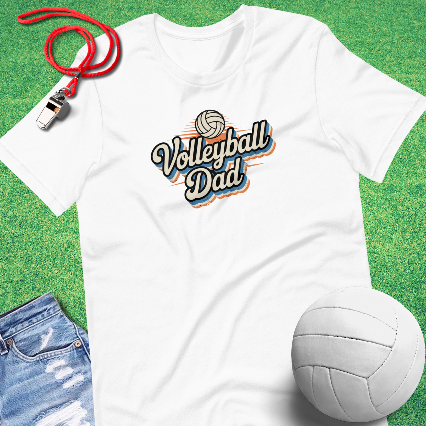 Retro Volleyball Dad T-Shirt