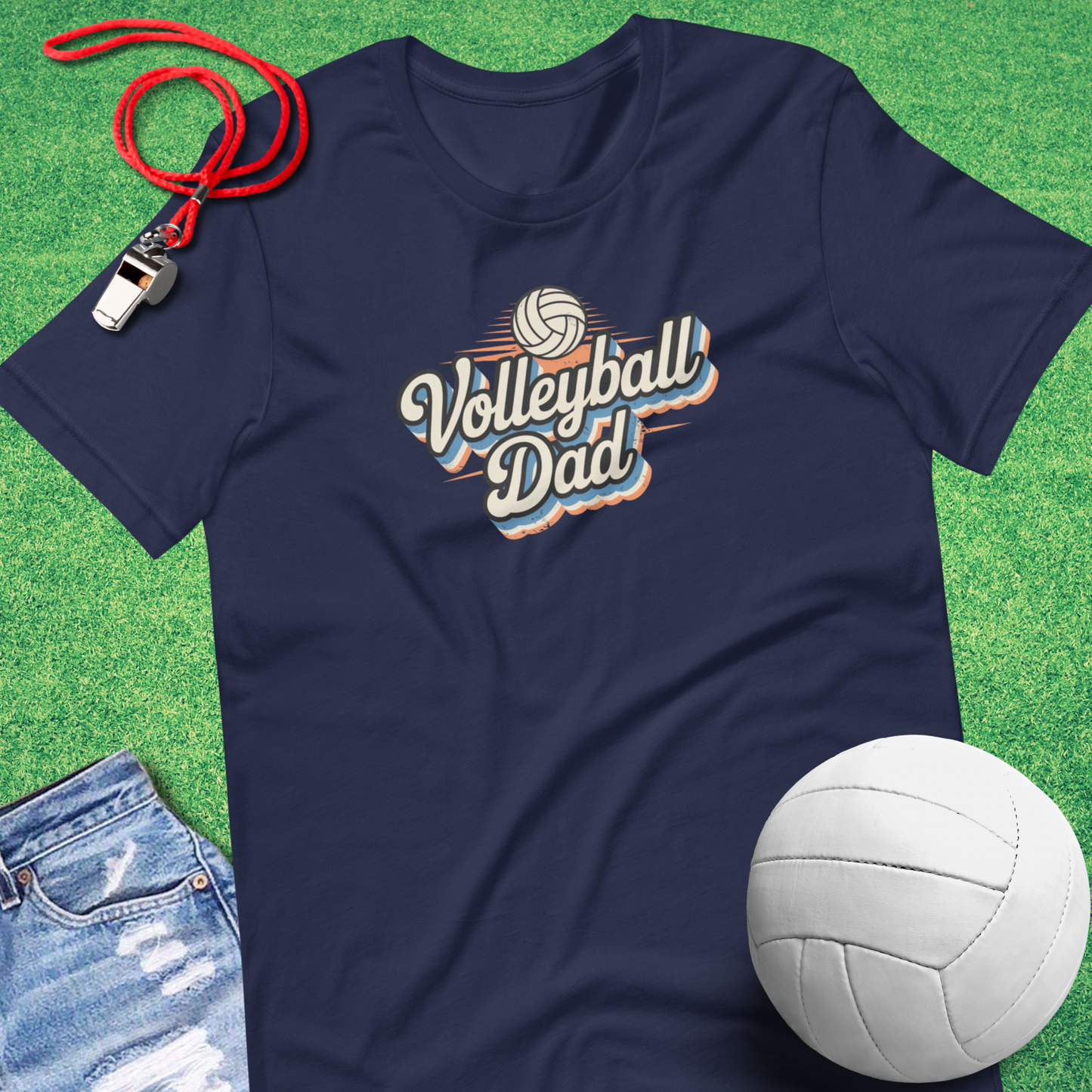 Retro Volleyball Dad T-Shirt