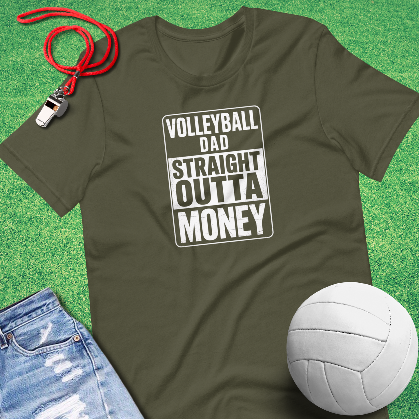 Volleyball Dad Outta Money T-Shirt