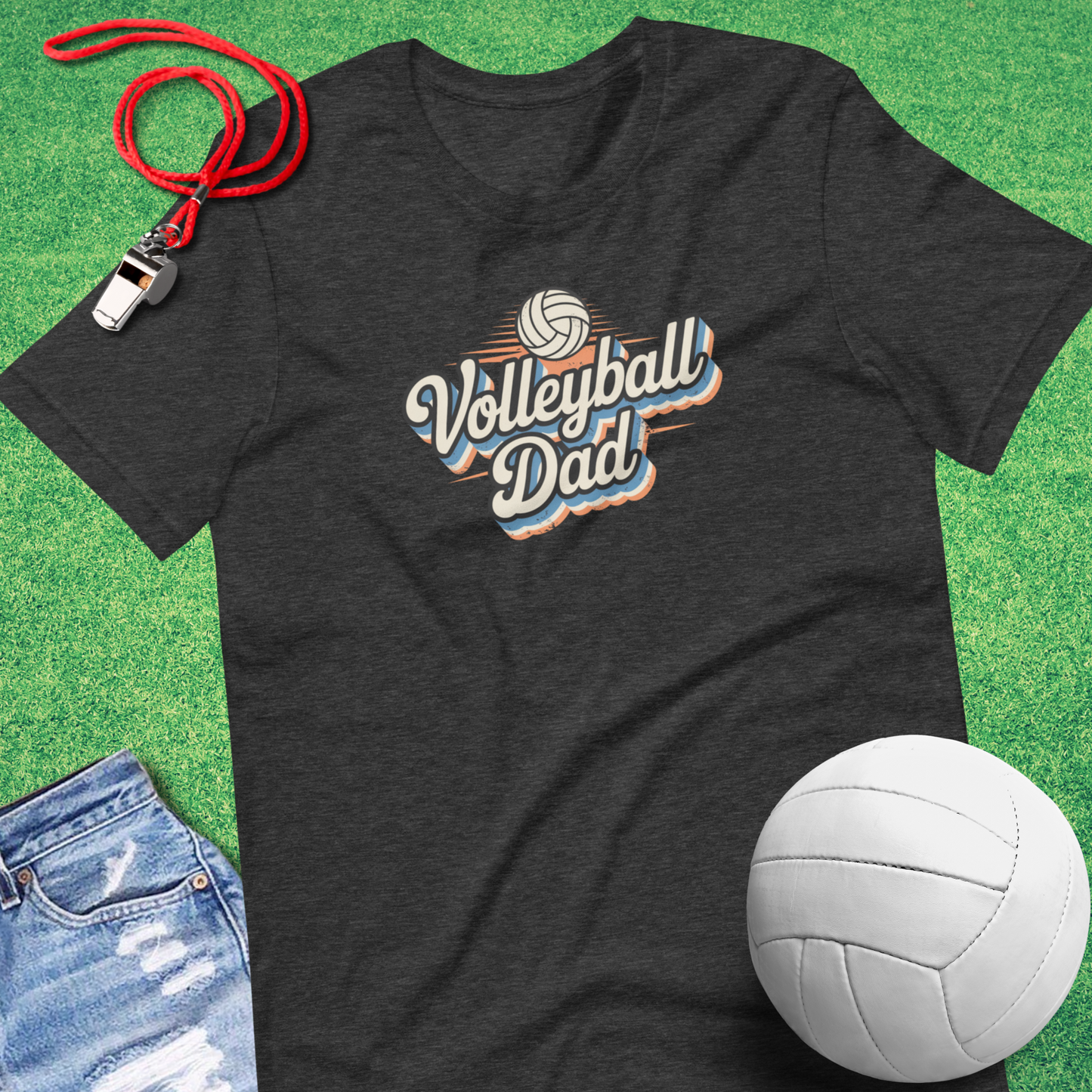 Retro Volleyball Dad T-Shirt