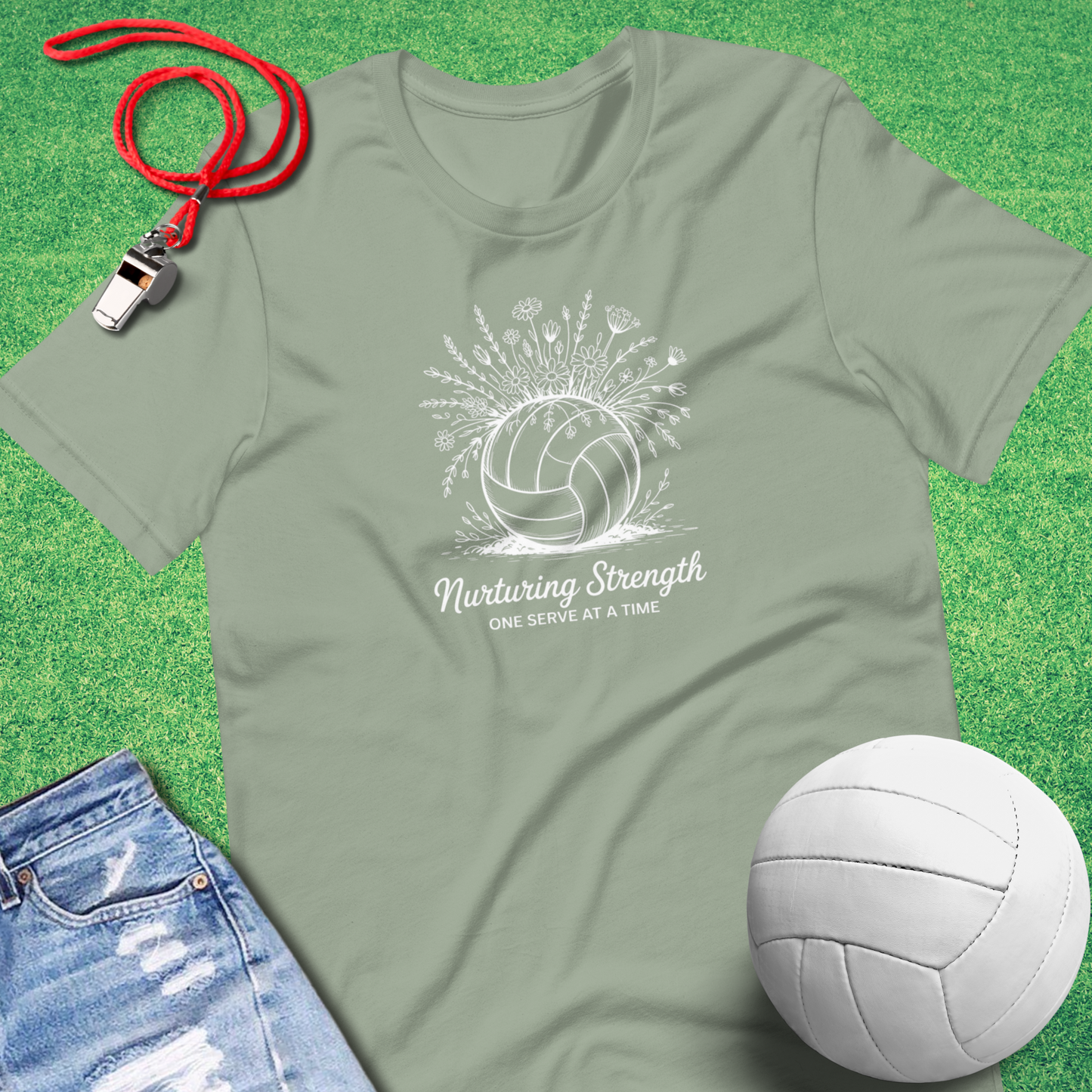 Volleyball & Wildflowers T-Shirt