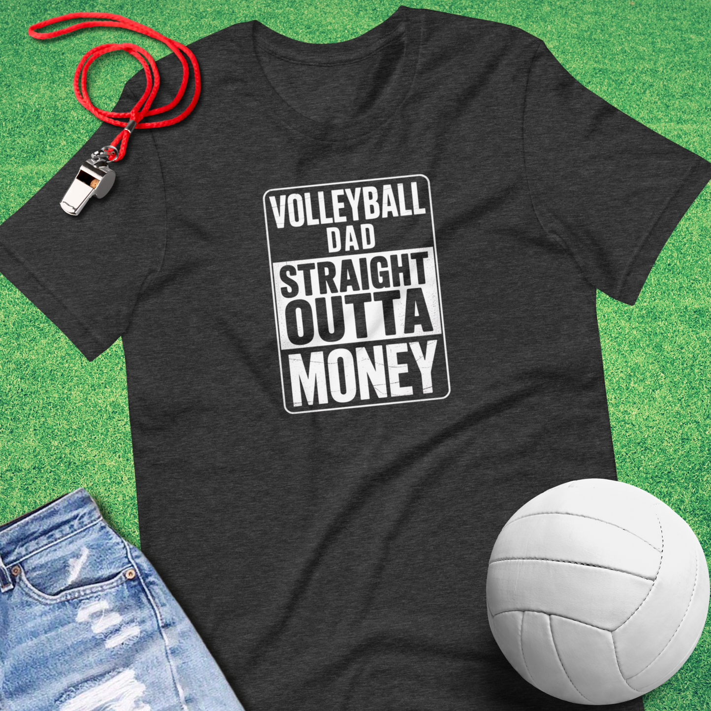 Volleyball Dad Outta Money T-Shirt
