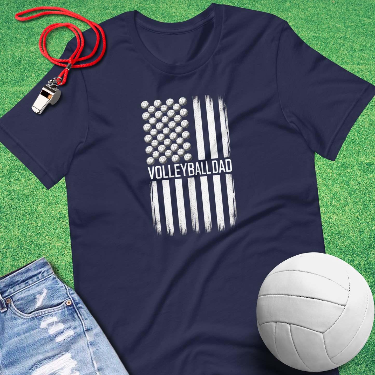Volleyball Dad Flag T-Shirt