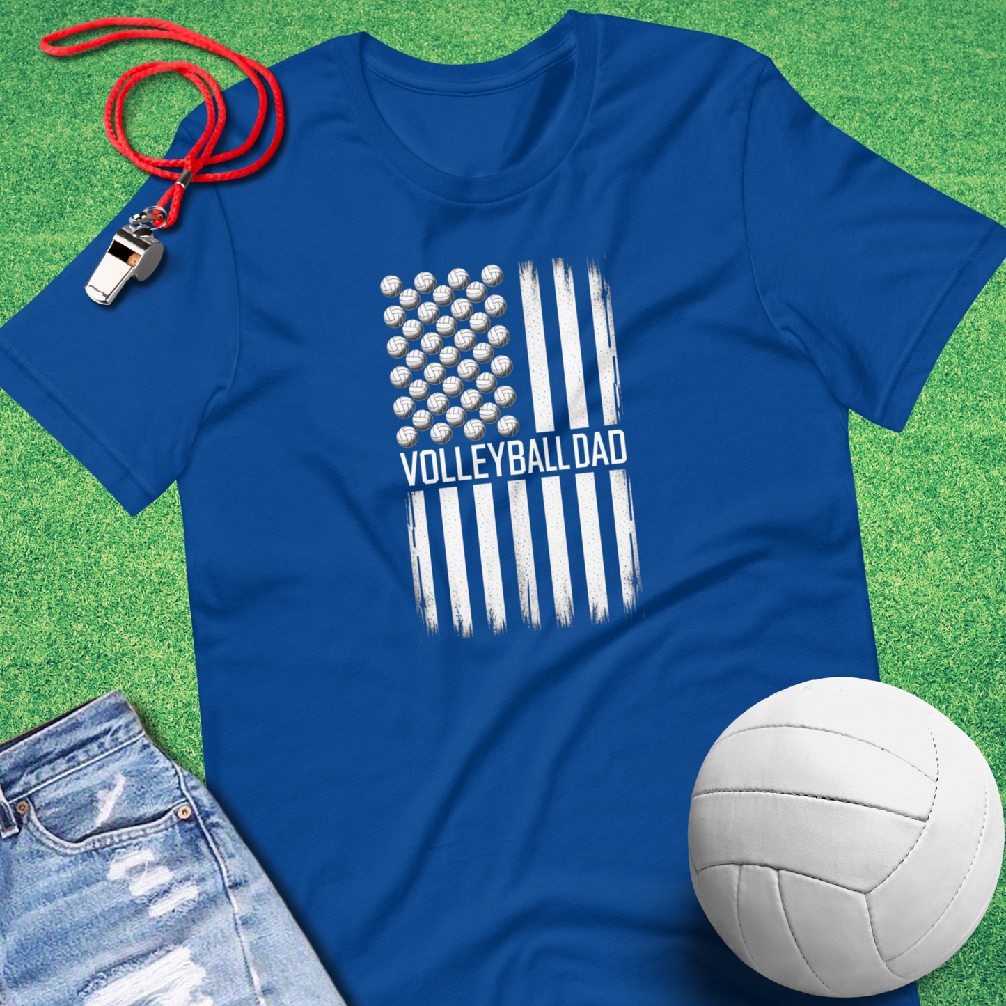 Volleyball Dad Flag T-Shirt