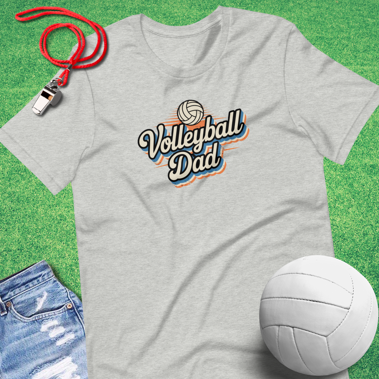 Retro Volleyball Dad T-Shirt