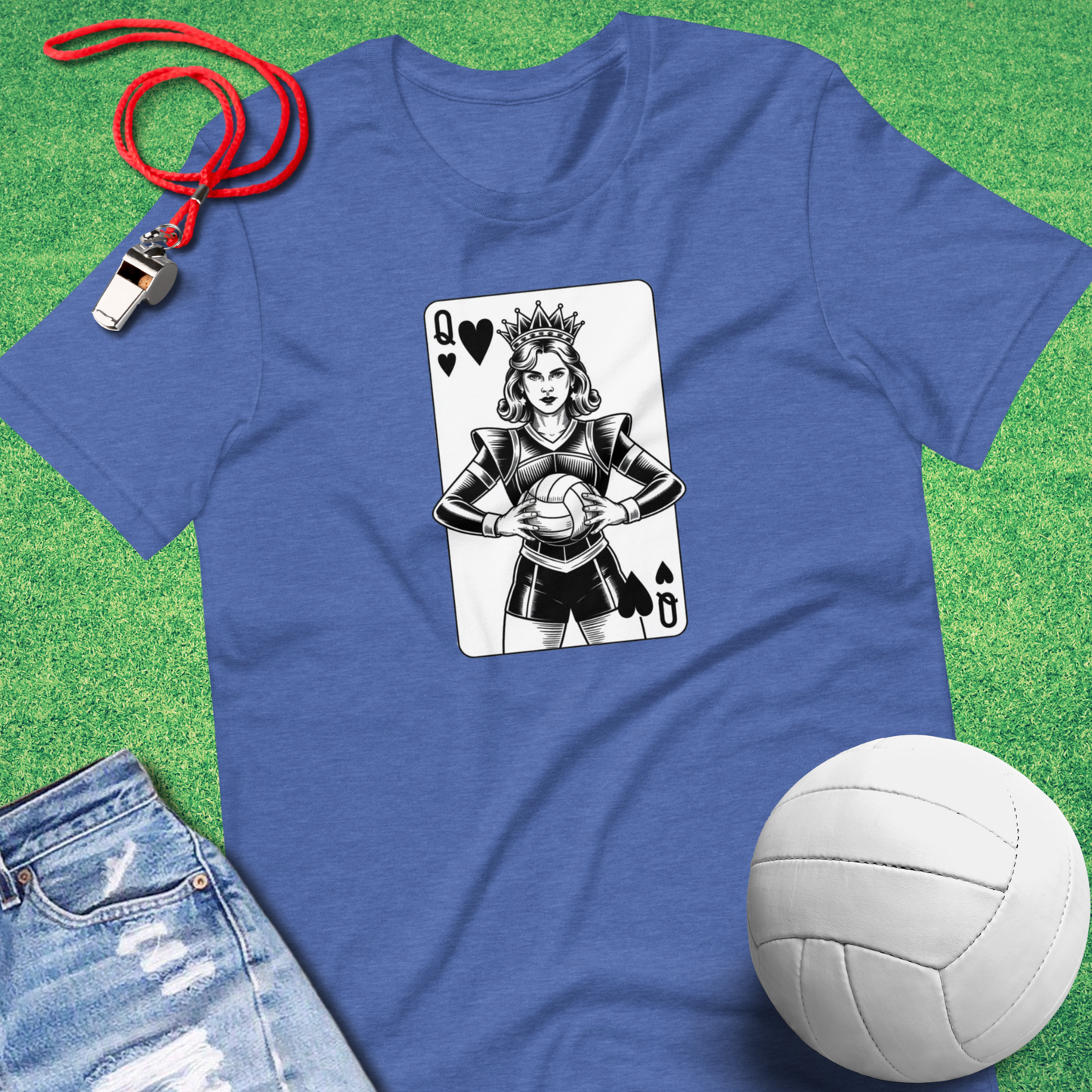 Queen of Volleyball Hearts T-Shirt