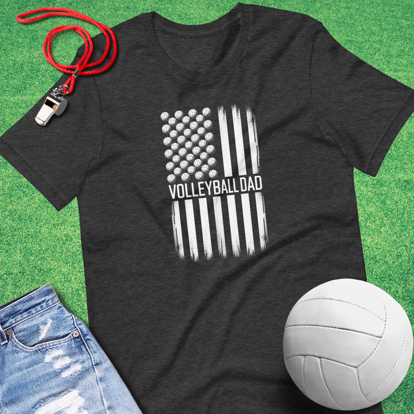 Volleyball Dad Flag T-Shirt