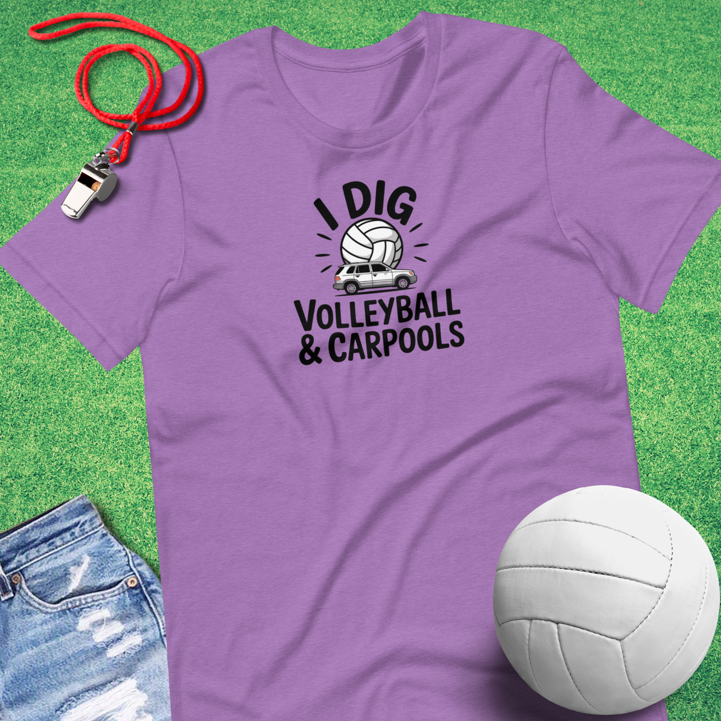 Volleyball and Carpool T-Shirt