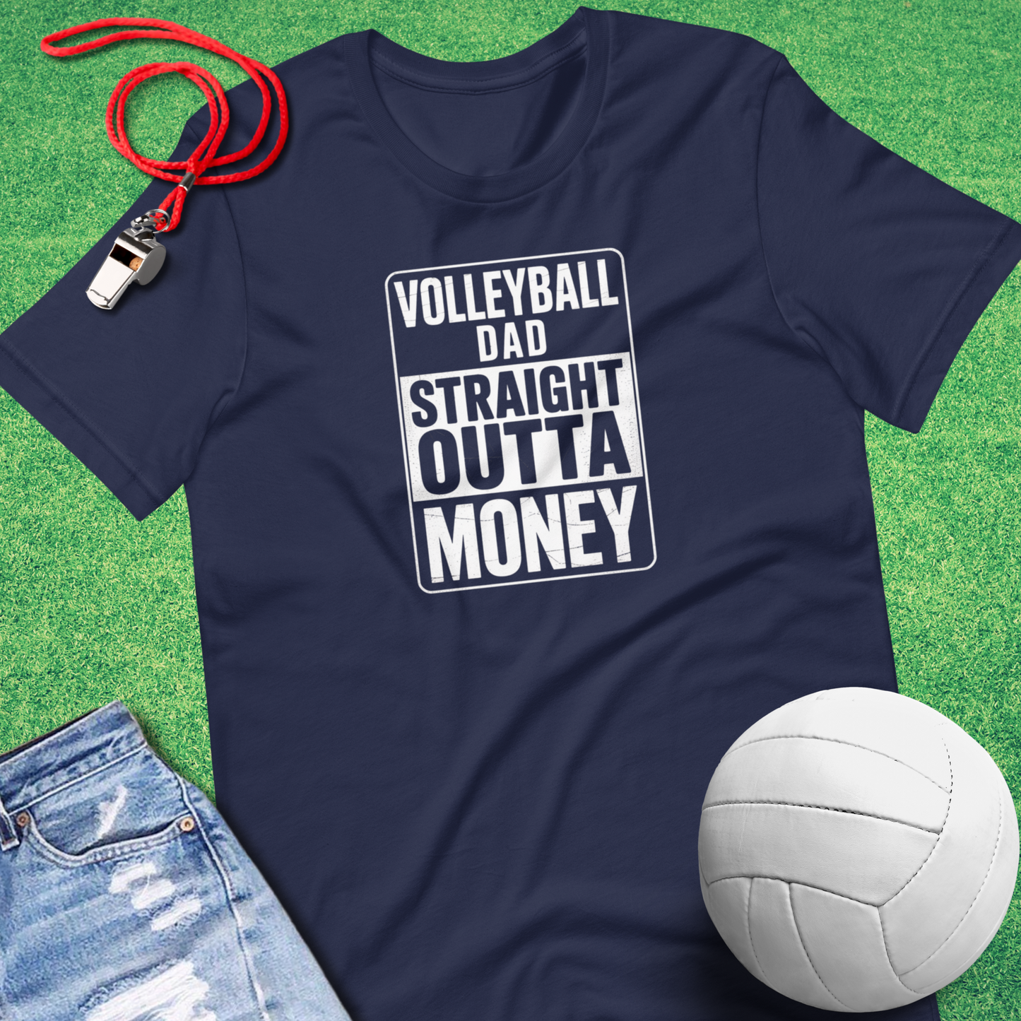 Volleyball Dad Outta Money T-Shirt