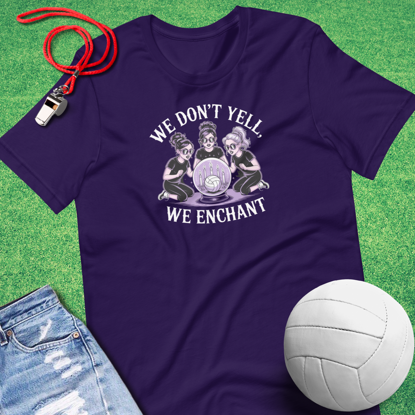 We Don’t Yell We Enchant T-Shirt – sports mom volleyball shirt