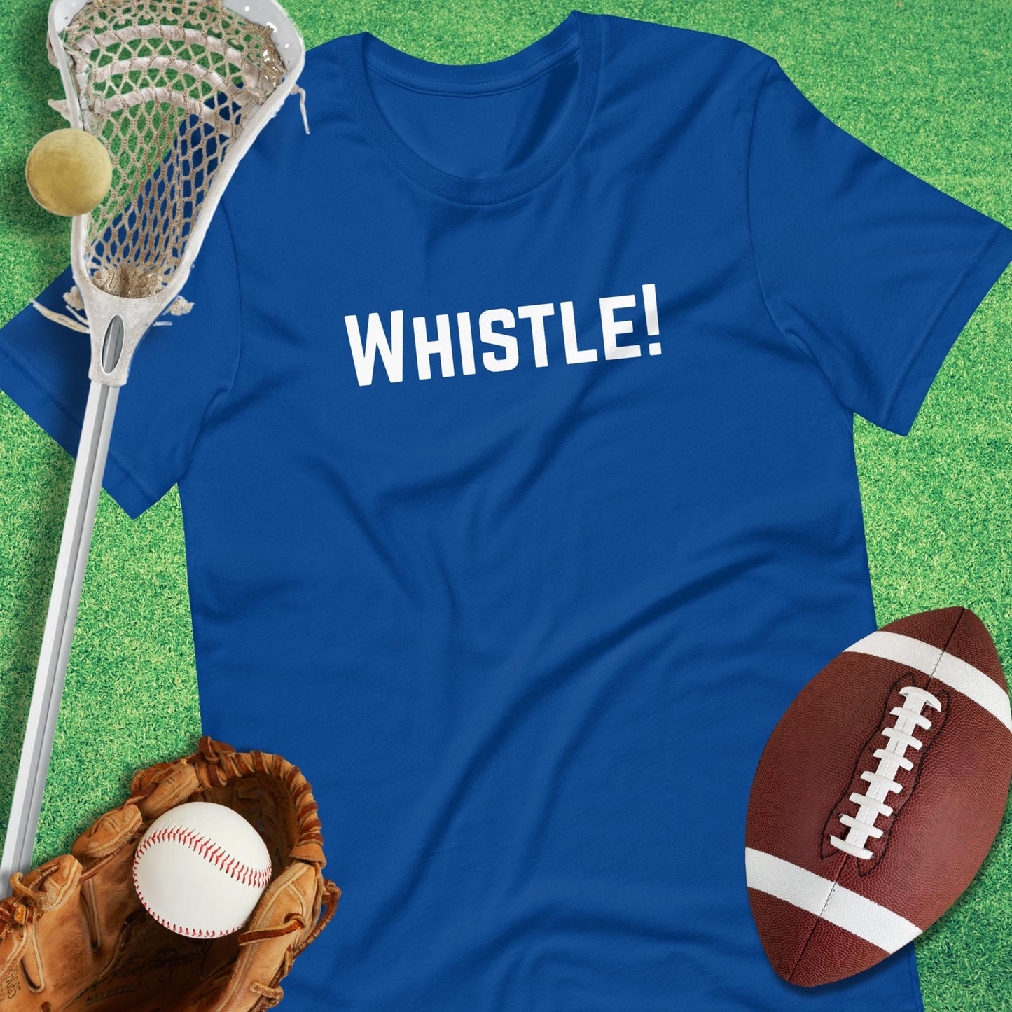 WHISTLE! T-Shirt in True Royal - funny T-Shirt for gameday | Sideline Gods