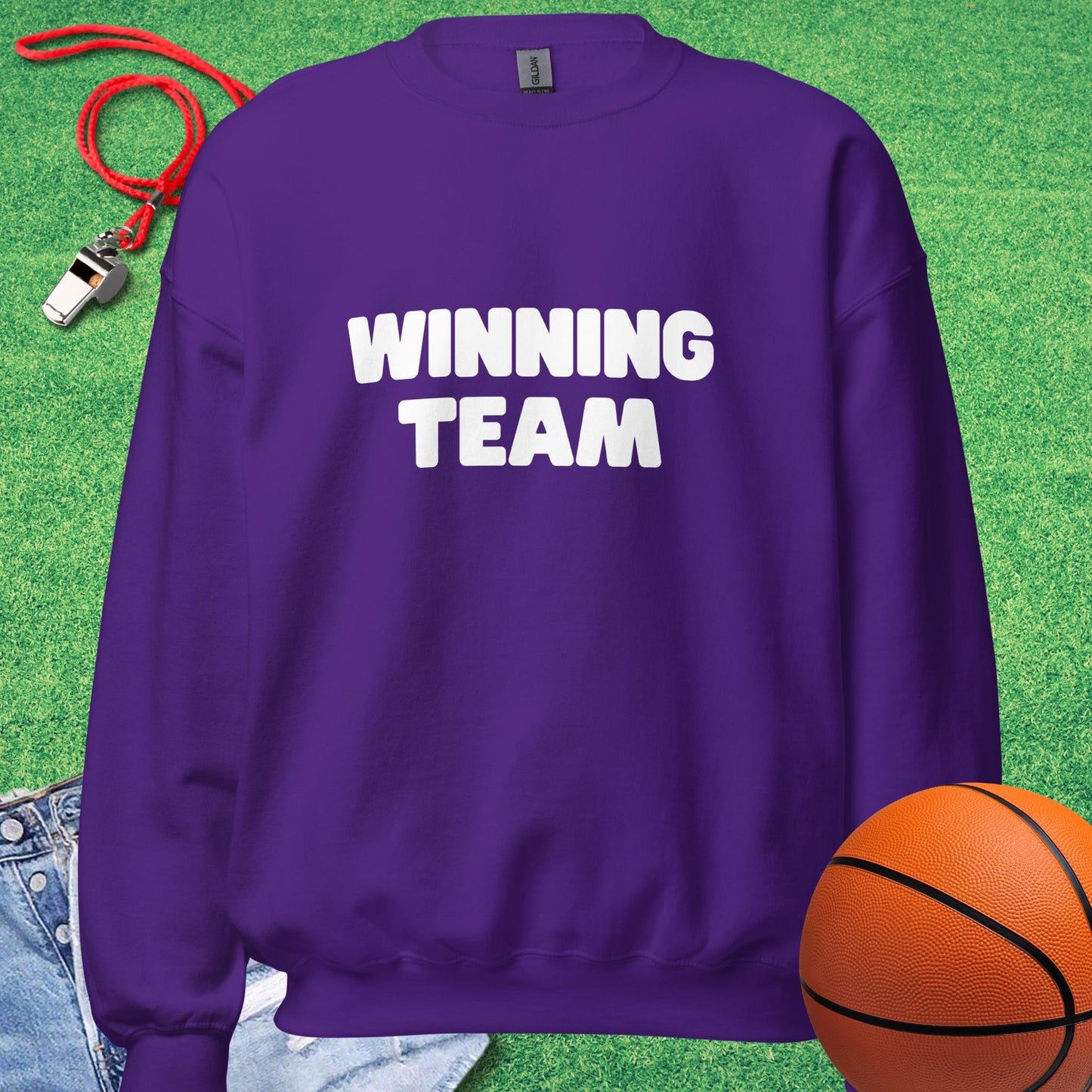 Winning Team Sweatshirt in Purple - Funny Bball Sweatshirt | Sideline Gods