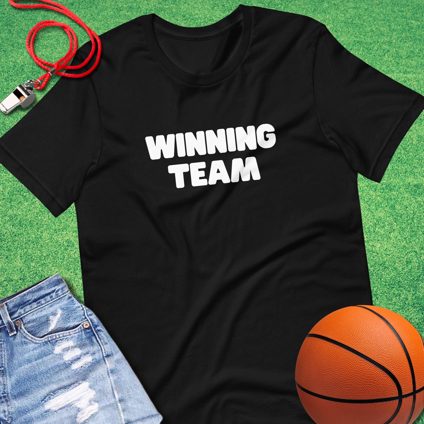 Winning Team T-Shirt in Black - Funny Basketball Gear | Sideline Gods