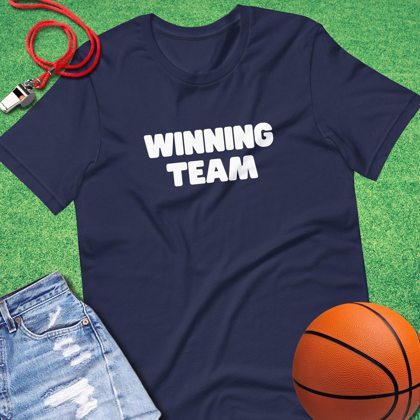 Winning Team T-Shirt in Navy - Funny Bball Gear | Sideline Gods