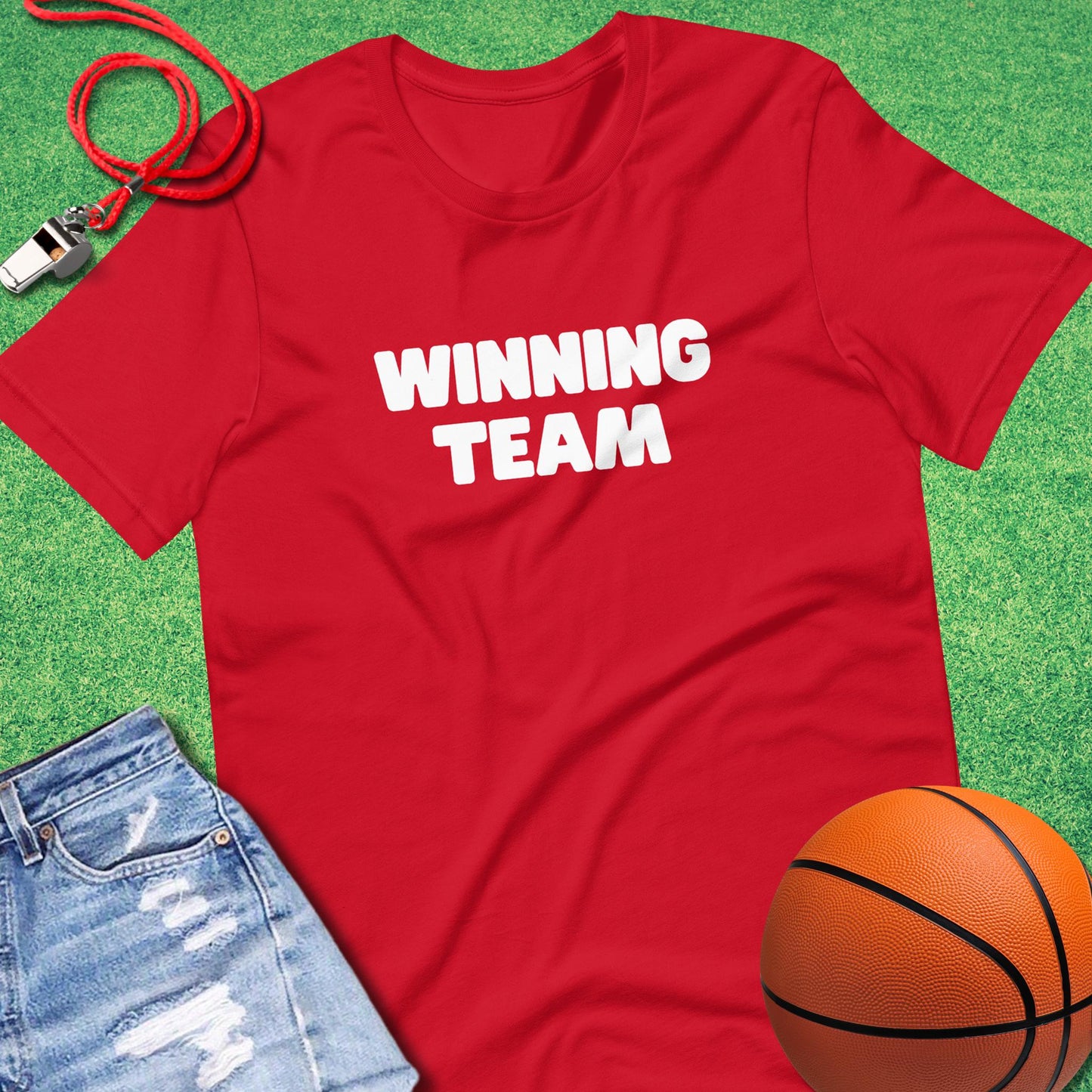 Winning Team T-Shirt in Red - Best Basketball T-Shirt | Sideline Gods