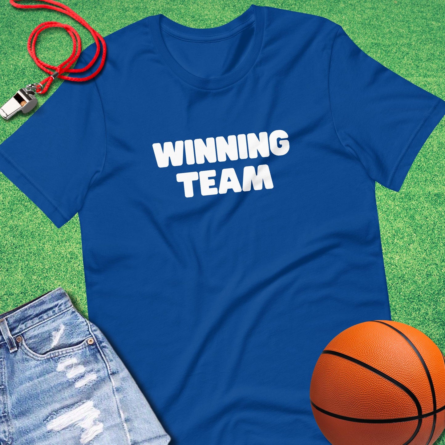 Winning Team T-Shirt in True Royal - Humorous Basketball T-Shirt | Sideline Gods