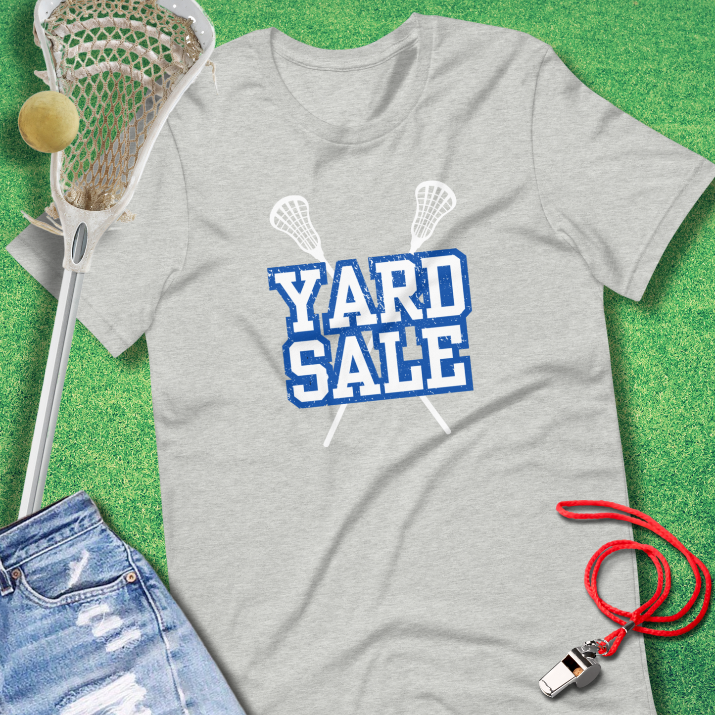 Yard Sale T-Shirt in Athletic Heather - Lax T-Shirt for Players and Fans | Sideline Gods