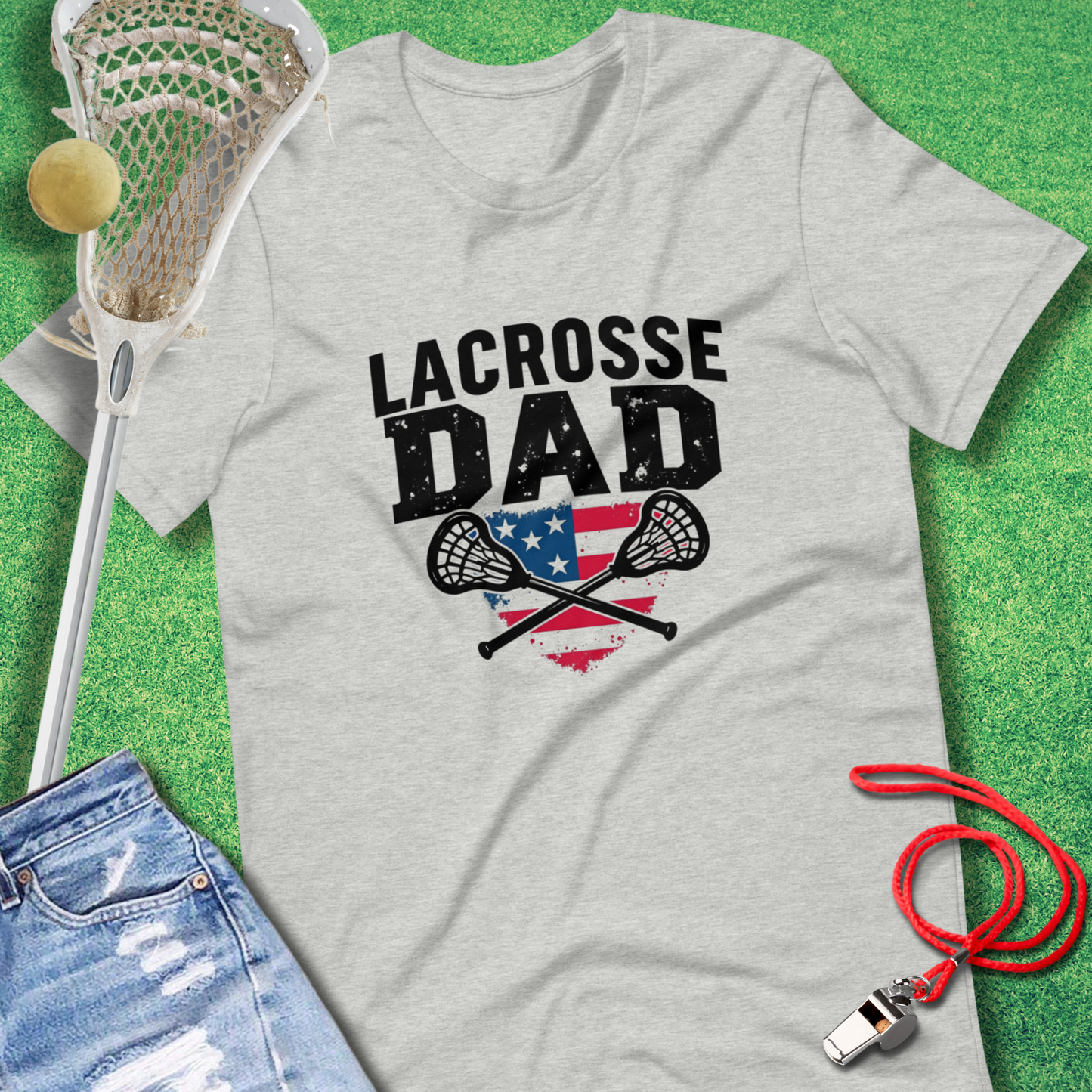 Lacrosse Dad USA T-Shirt