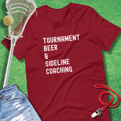 Tournament Beer and Sideline Coaching T-Shirt