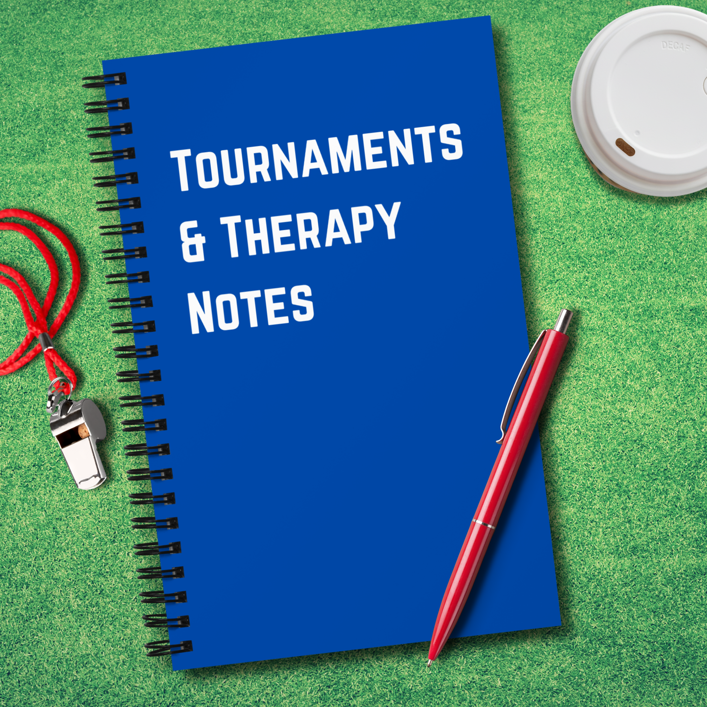 Tournament and Therapy Notes Notebook