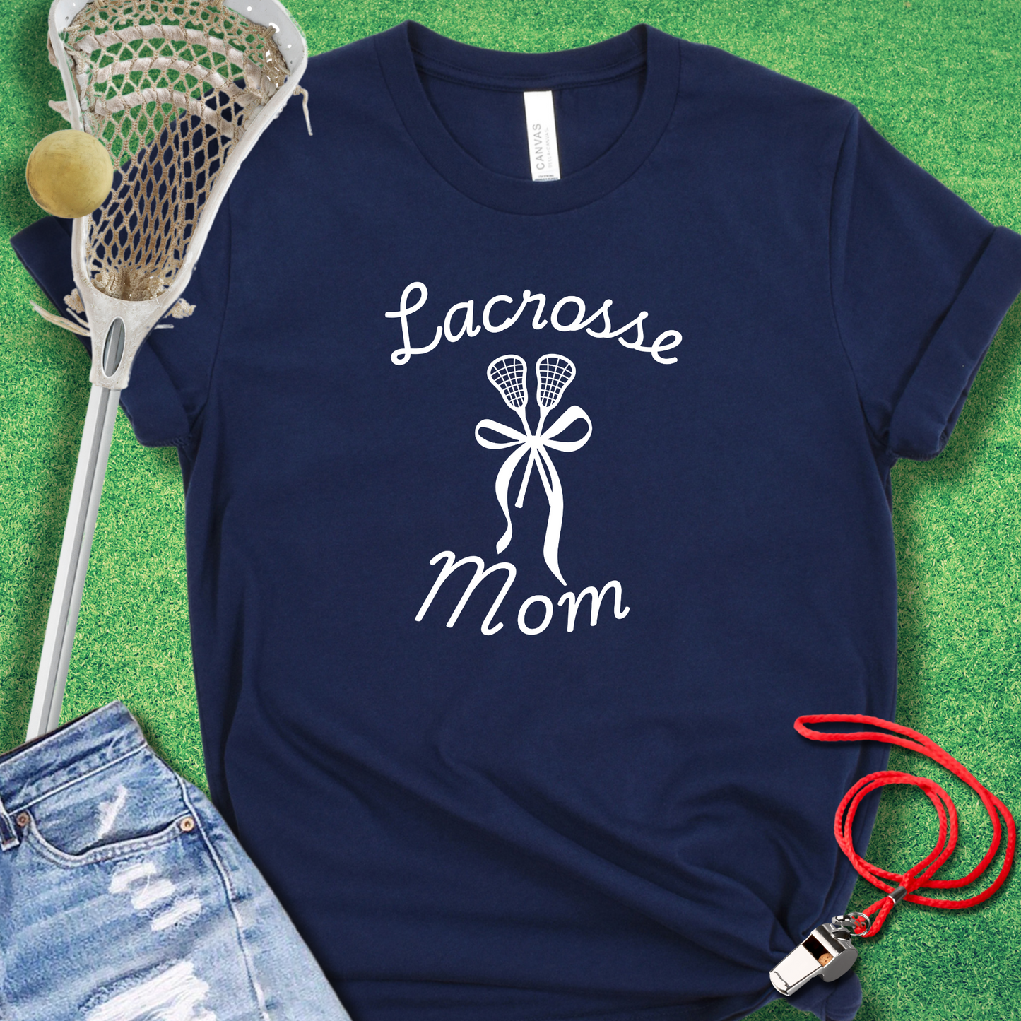 Lacrosse Mom: Sticks & Bows T-Shirt