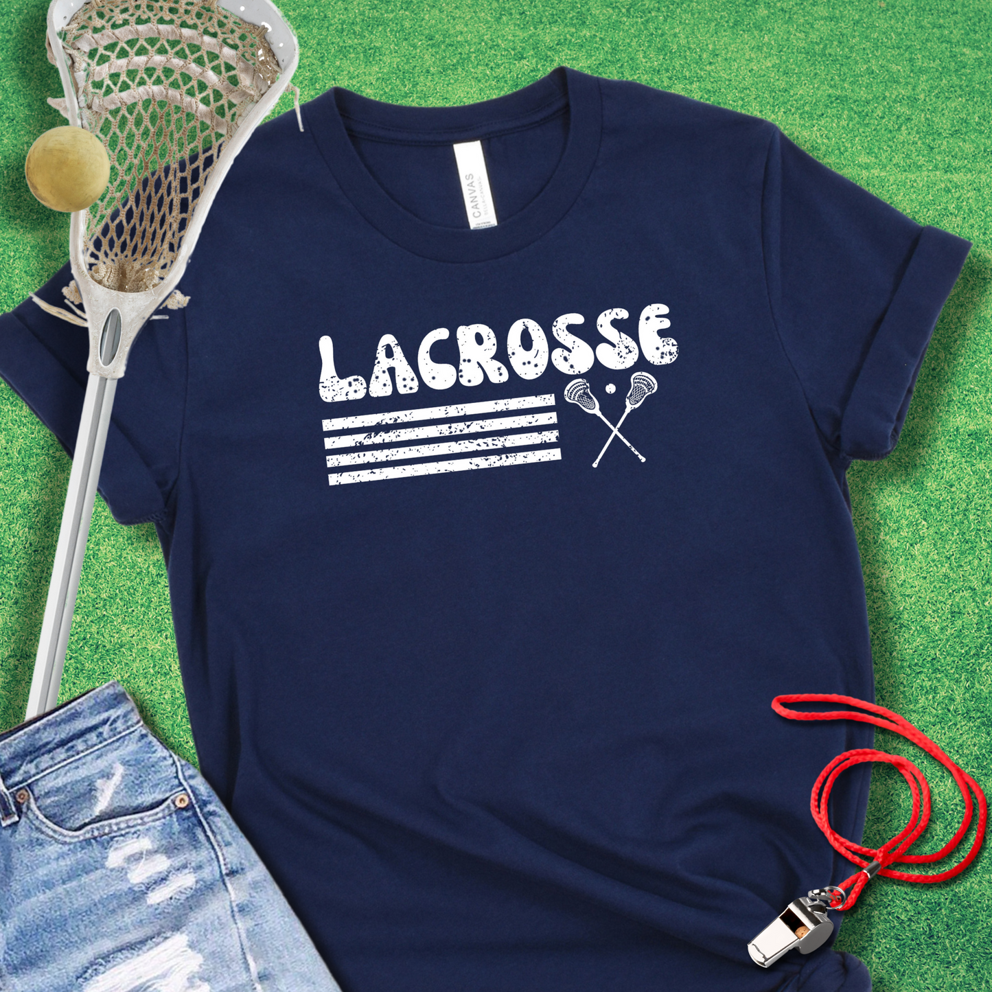 Lacrosse Vintage Distressed T-Shirt