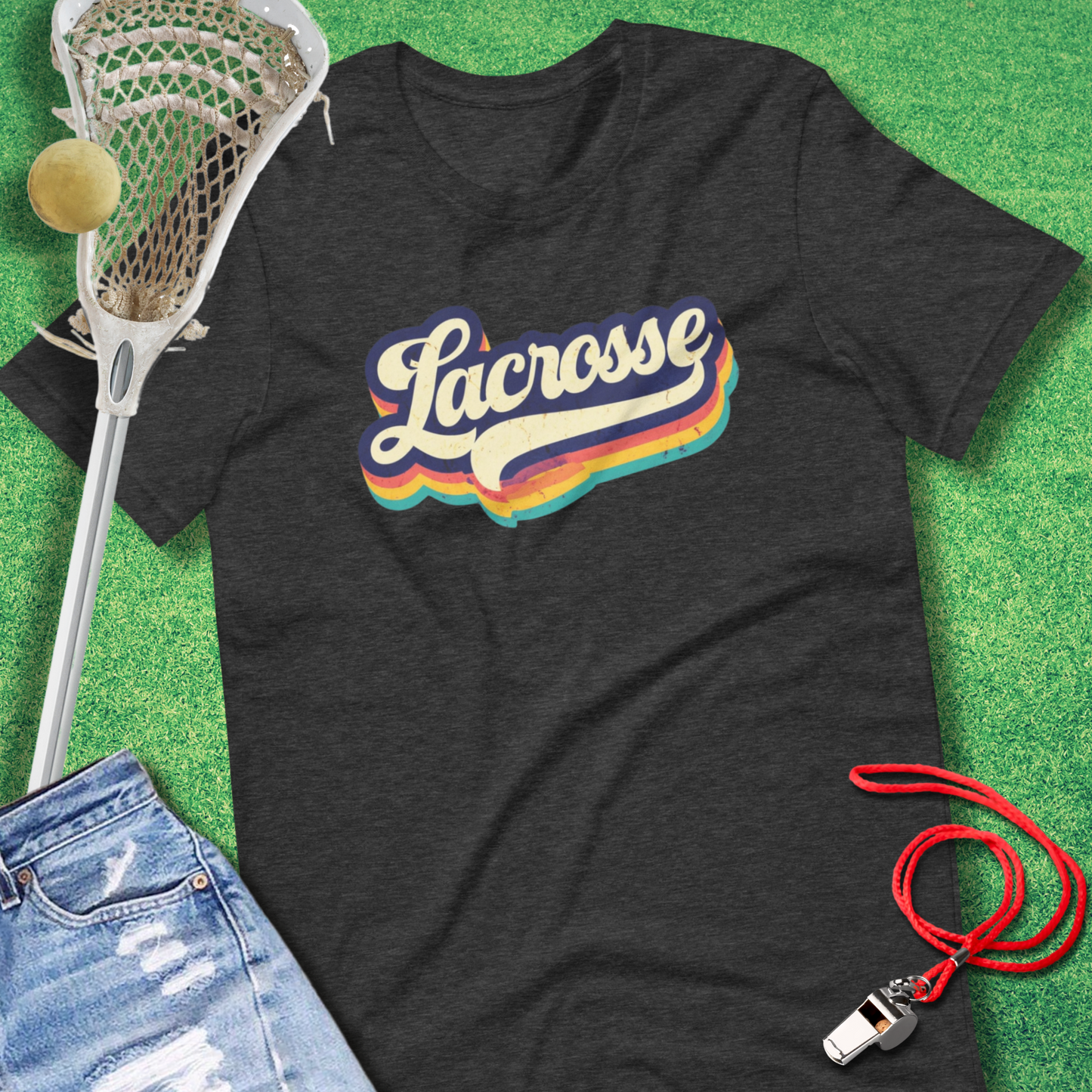 Lacrosse Retro Rainbow T-Shirt