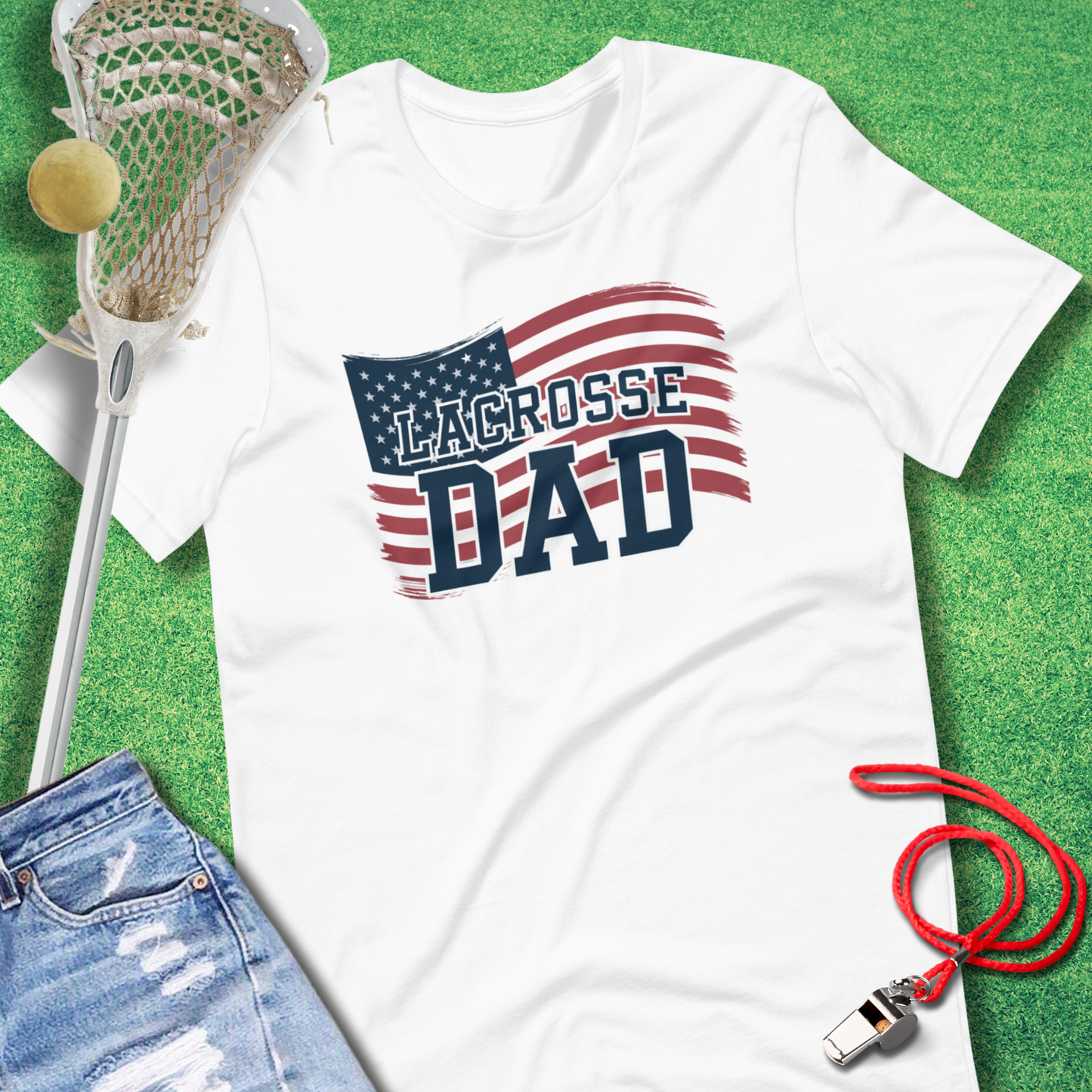 American Lacrosse Dad T-Shirt