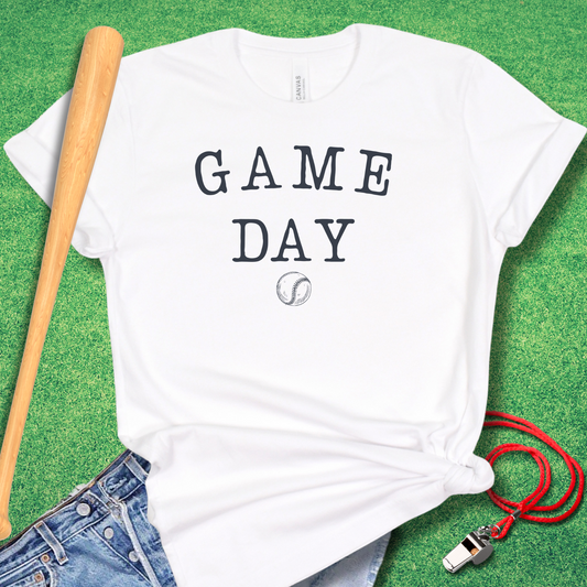 Typed Game Day Baseball T-Shirt