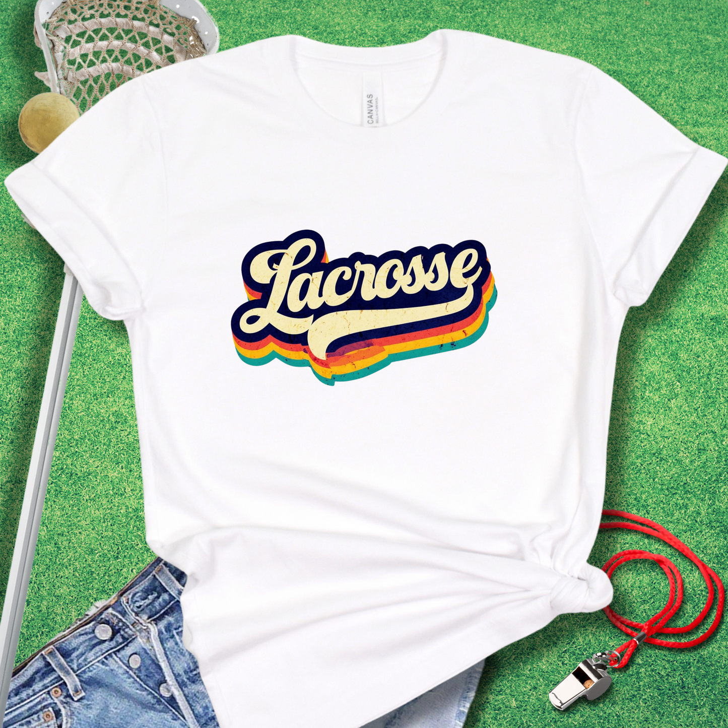 Lacrosse Retro Rainbow T-Shirt