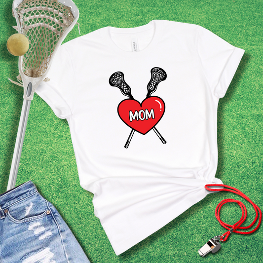 Lacrosse Mom Heart T-Shirt