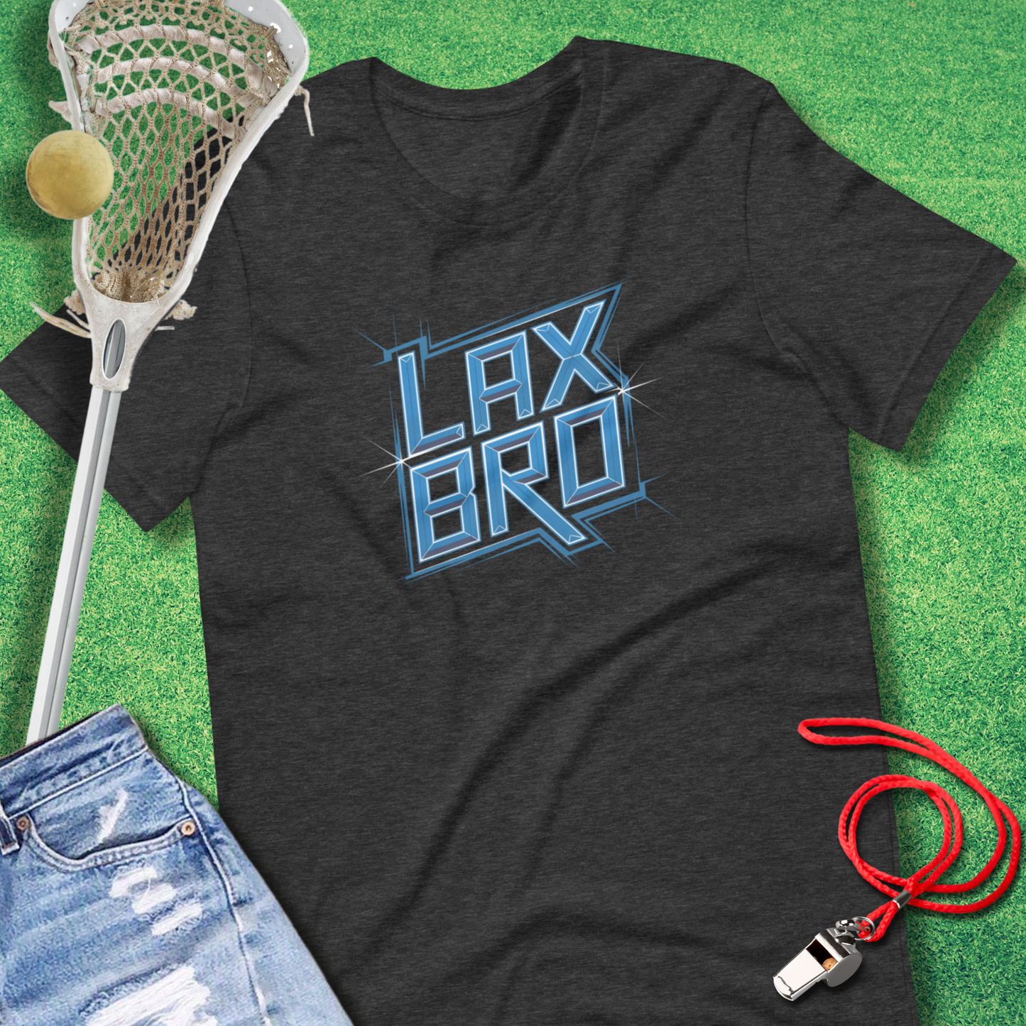 Lax Bro Blue Chrome T-Shirt