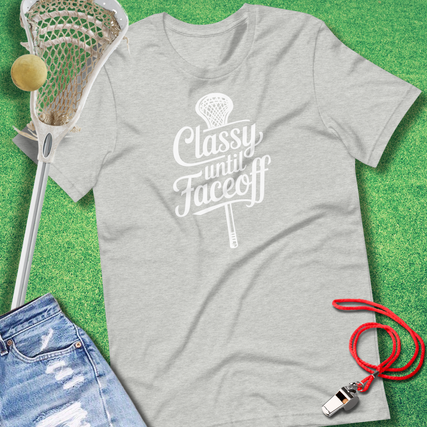 Classy Until Faceoff Lacrosse T-Shirt