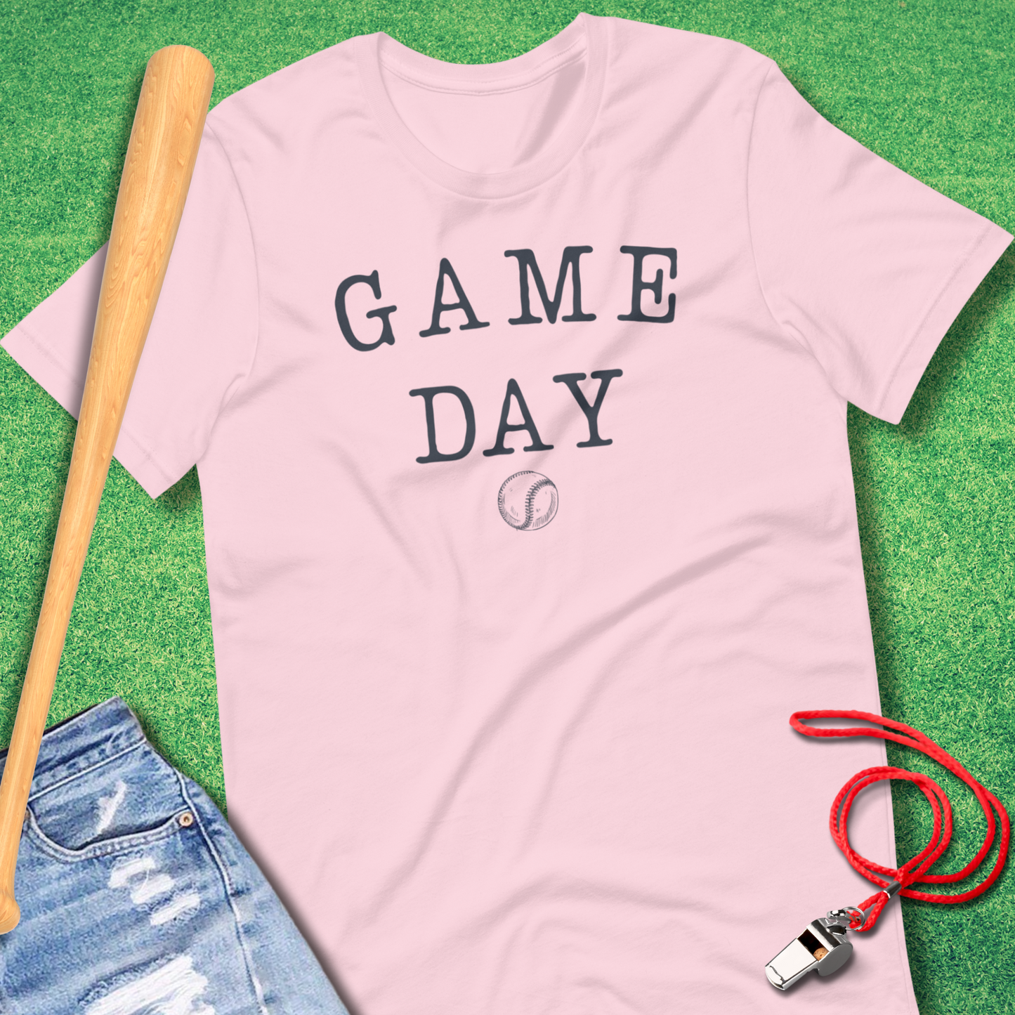 Typed Game Day Baseball T-Shirt