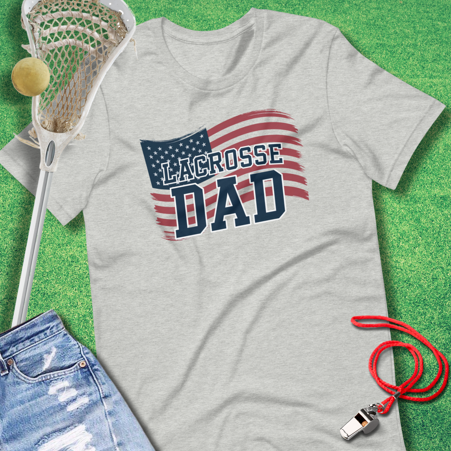 American Lacrosse Dad T-Shirt