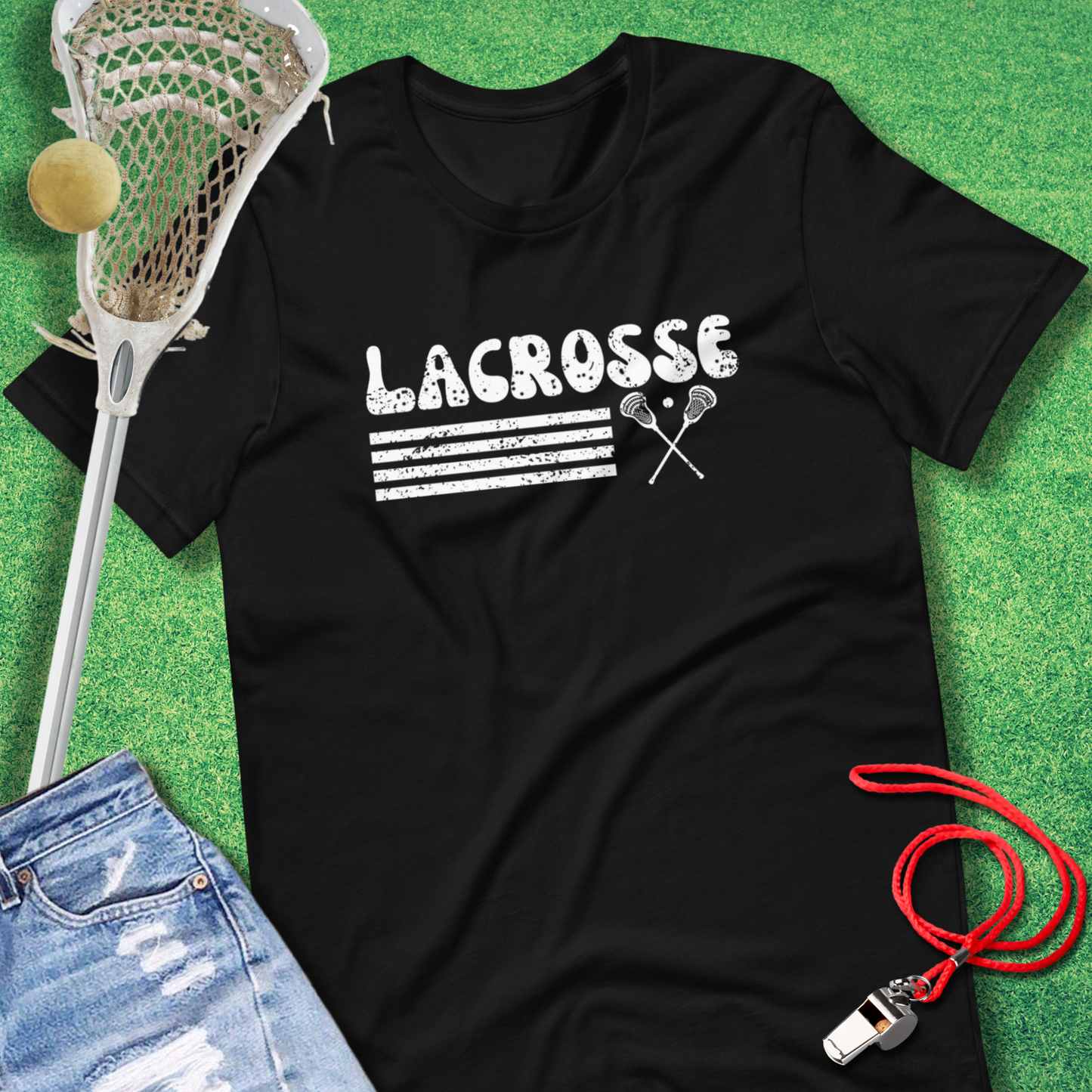 Lacrosse Vintage Distressed T-Shirt