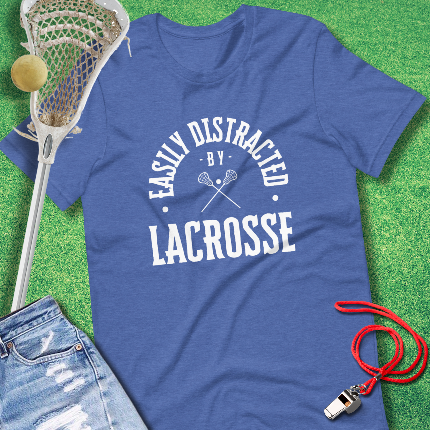 Easily Distracted by Lacrosse T-Shirt