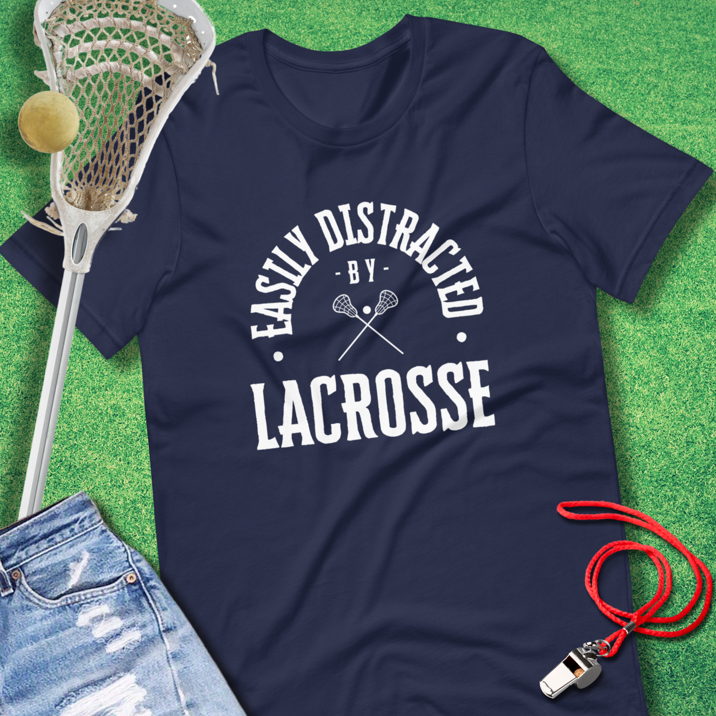 Easily Distracted by Lacrosse T-Shirt