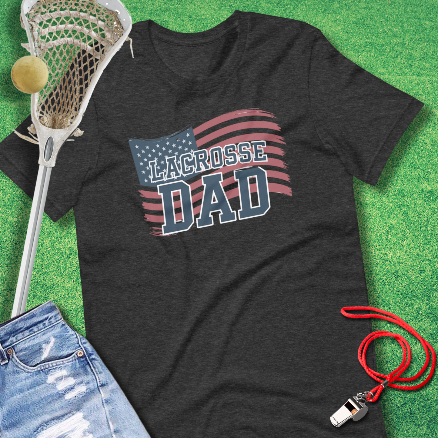 American Lacrosse Dad T-Shirt