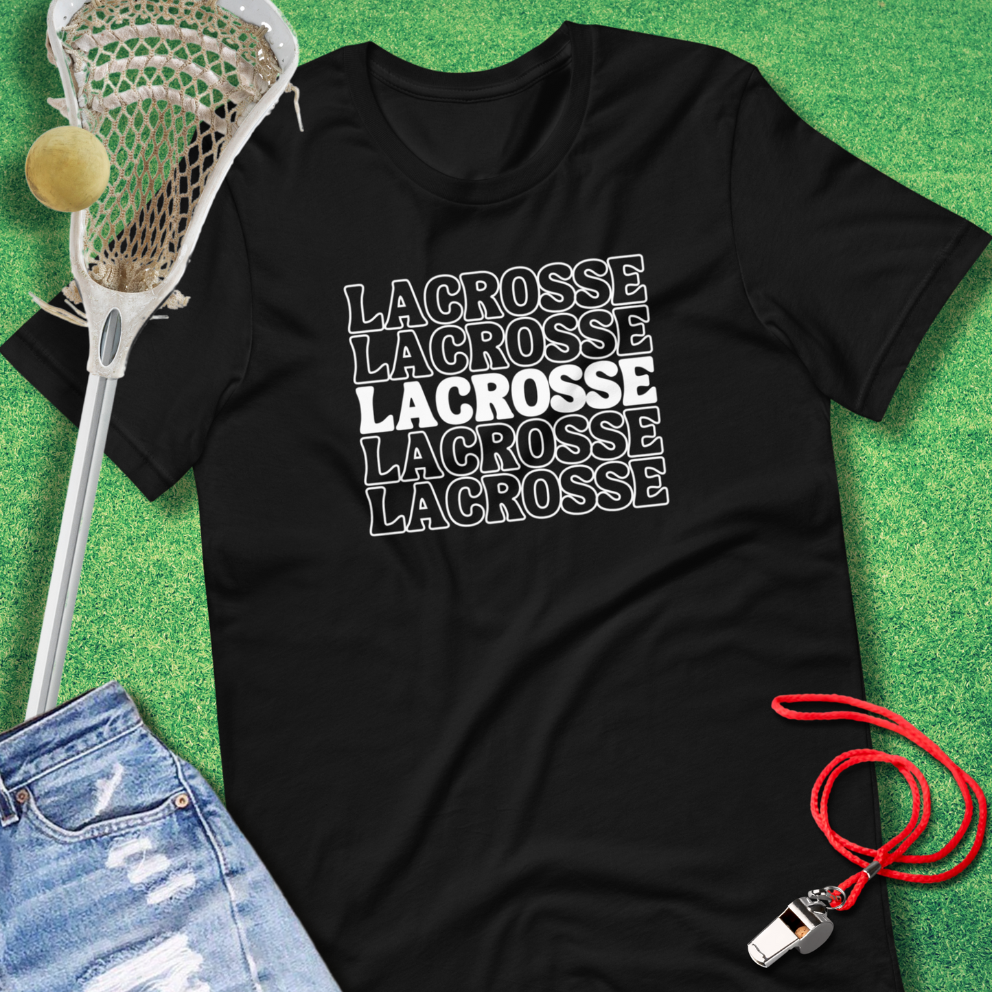 Lacrosse On Repeat T-Shirt