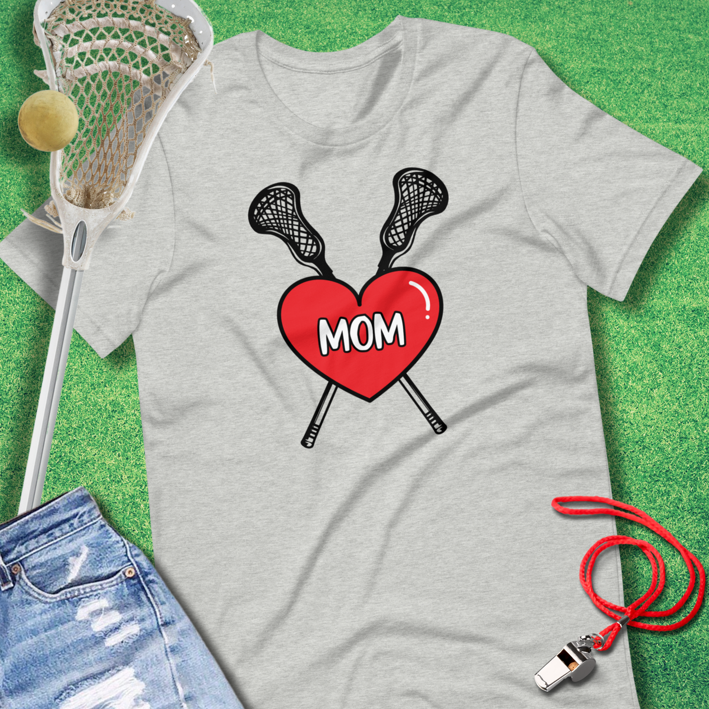 Lacrosse Mom Heart T-Shirt